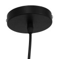 GloboStar® ZEBRA 01062 Vintage Industrial Κρεμαστό Φωτιστικό Οροφής Μονόφωτο Μαύρο Μεταλλικό Πλέγμα Φ15 x Y24cm