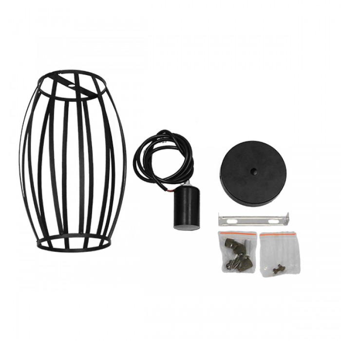 GloboStar® ZEBRA 01062 Vintage Industrial Κρεμαστό Φωτιστικό Οροφής Μονόφωτο Μαύρο Μεταλλικό Πλέγμα Φ15 x Y24cm GloboStar® ZEBRA 01062 Vintage Industrial Κρεμαστό Φωτιστικό Οροφής Μονόφωτο Μαύρο Μεταλλικό Πλέγμα Φ15 x Y24cm