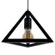 GloboStar® TRIANGLE 01063 Μοντέρνο Κρεμαστό Φωτιστικό Οροφής Μονόφωτο 1 x E27 Μαύρο Μεταλλικό Πλέγμα Φ25 x Y21cm GloboStar® TRIANGLE 01063 Μοντέρνο Κρεμαστό Φωτιστικό Οροφής Μονόφωτο 1 x E27 Μαύρο Μεταλλικό Πλέγμα Φ25 x Y21cm