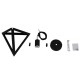 GloboStar® TRIANGLE 01063 Μοντέρνο Κρεμαστό Φωτιστικό Οροφής Μονόφωτο 1 x E27 Μαύρο Μεταλλικό Πλέγμα Φ25 x Y21cm GloboStar® TRIANGLE 01063 Μοντέρνο Κρεμαστό Φωτιστικό Οροφής Μονόφωτο 1 x E27 Μαύρο Μεταλλικό Πλέγμα Φ25 x Y21cm