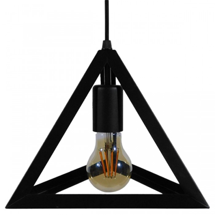 GloboStar® TRIANGLE 01063 Μοντέρνο Κρεμαστό Φωτιστικό Οροφής Μονόφωτο 1 x E27 Μαύρο Μεταλλικό Πλέγμα Φ25 x Y21cm GloboStar® TRIANGLE 01063 Μοντέρνο Κρεμαστό Φωτιστικό Οροφής Μονόφωτο 1 x E27 Μαύρο Μεταλλικό Πλέγμα Φ25 x Y21cm