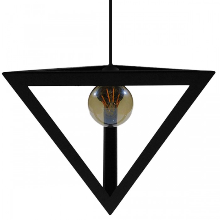 GloboStar® TRIANGLE 01063 Μοντέρνο Κρεμαστό Φωτιστικό Οροφής Μονόφωτο 1 x E27 Μαύρο Μεταλλικό Πλέγμα Φ25 x Y21cm GloboStar® TRIANGLE 01063 Μοντέρνο Κρεμαστό Φωτιστικό Οροφής Μονόφωτο 1 x E27 Μαύρο Μεταλλικό Πλέγμα Φ25 x Y21cm