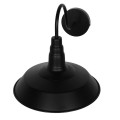 GloboStar® SORD 01065 Vintage Industrial Φωτιστικό Τοίχου Απλίκα Μονόφωτο Μαύρο Μεταλλικό Καμπάνα Φ26 x Μ37 x Π26 x Υ32cm