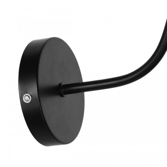 GloboStar® SORD 01065 Vintage Industrial Φωτιστικό Τοίχου Απλίκα Μονόφωτο Μαύρο Μεταλλικό Καμπάνα Φ26 x Μ37 x Π26 x Υ32cm