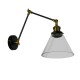 GloboStar® OLIVIA 01068 Vintage Φωτιστικό Τοίχου Απλίκα Μονόφωτο με Σπαστό Μεταλλικό Βραχίονα και Γυάλινη Καμπάνα Φ19 x Μ63 x Π19 x Υ77cm GloboStar® OLIVIA 01068 Vintage Φωτιστικό Τοίχου Απλίκα Μονόφωτο με Σπαστό Μεταλλικό Βραχίονα και Γυάλινη Καμπάνα Φ19 x Μ63 x Π19 x Υ77cm