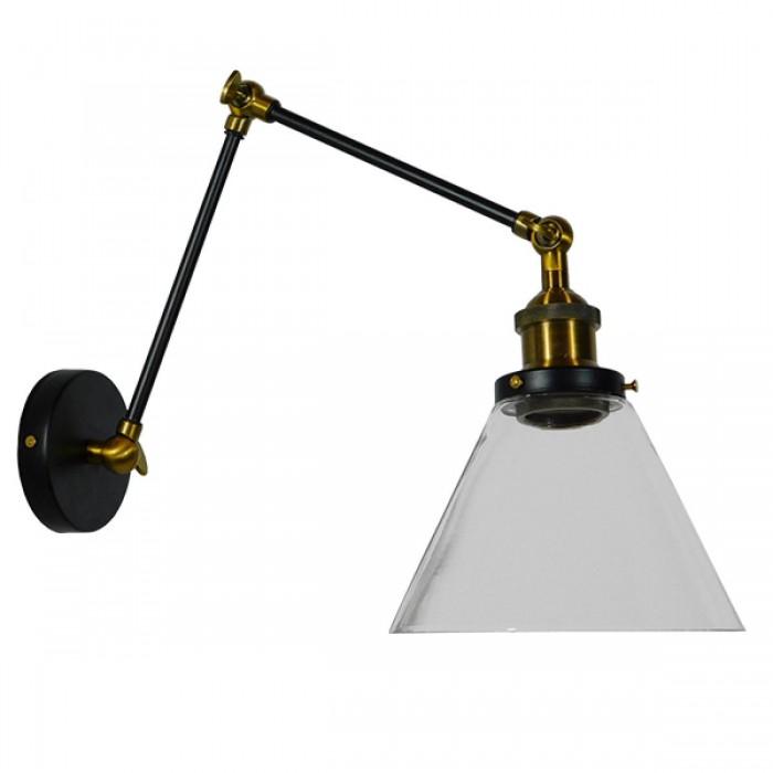 GloboStar® OLIVIA 01068 Vintage Φωτιστικό Τοίχου Απλίκα Μονόφωτο με Σπαστό Μεταλλικό Βραχίονα και Γυάλινη Καμπάνα Φ19 x Μ63 x Π19 x Υ77cm GloboStar® OLIVIA 01068 Vintage Φωτιστικό Τοίχου Απλίκα Μονόφωτο με Σπαστό Μεταλλικό Βραχίονα και Γυάλινη Καμπάνα Φ19 x Μ63 x Π19 x Υ77cm