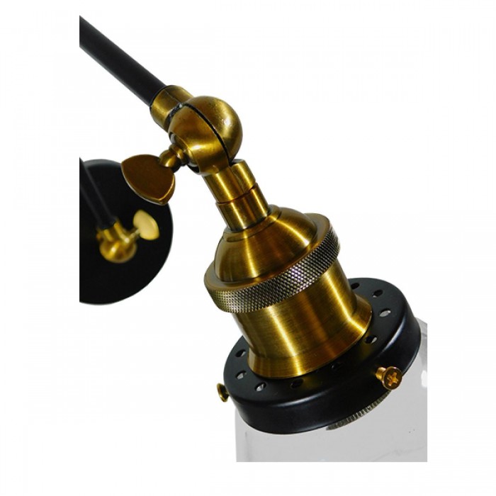 GloboStar® OLIVIA 01068 Vintage Φωτιστικό Τοίχου Απλίκα Μονόφωτο με Σπαστό Μεταλλικό Βραχίονα και Γυάλινη Καμπάνα Φ19 x Μ63 x Π19 x Υ77cm GloboStar® OLIVIA 01068 Vintage Φωτιστικό Τοίχου Απλίκα Μονόφωτο με Σπαστό Μεταλλικό Βραχίονα και Γυάλινη Καμπάνα Φ19 x Μ63 x Π19 x Υ77cm