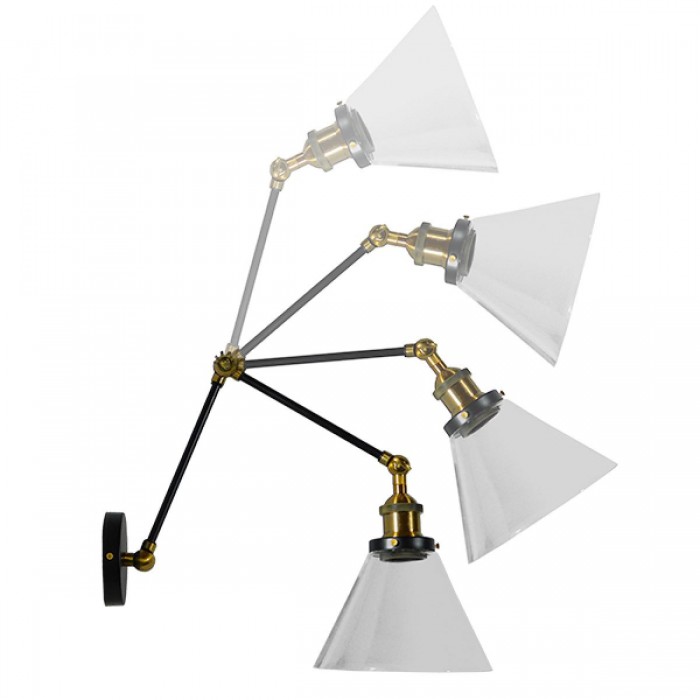 GloboStar® OLIVIA 01068 Vintage Φωτιστικό Τοίχου Απλίκα Μονόφωτο με Σπαστό Μεταλλικό Βραχίονα και Γυάλινη Καμπάνα Φ19 x Μ63 x Π19 x Υ77cm GloboStar® OLIVIA 01068 Vintage Φωτιστικό Τοίχου Απλίκα Μονόφωτο με Σπαστό Μεταλλικό Βραχίονα και Γυάλινη Καμπάνα Φ19 x Μ63 x Π19 x Υ77cm