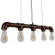 GloboStar® CANAL 01070 Vintage Industrial Κρεμαστό Φωτιστικό Οροφής Πολύφωτο 5 x E27 Καφέ Σκουριά Μεταλλικό Ράγα Μ88 x Π4.5 x Y7cm GloboStar® CANAL 01070 Vintage Industrial Κρεμαστό Φωτιστικό Οροφής Πολύφωτο 5 x E27 Καφέ Σκουριά Μεταλλικό Ράγα Μ88 x Π4.5 x Y7cm