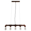 GloboStar® CANAL 01070 Vintage Industrial Κρεμαστό Φωτιστικό Οροφής Πολύφωτο 5 x E27 Καφέ Σκουριά Μεταλλικό Ράγα Μ88 x Π4.5 x Y7cm GloboStar® CANAL 01070 Vintage Industrial Κρεμαστό Φωτιστικό Οροφής Πολύφωτο 5 x E27 Καφέ Σκουριά Μεταλλικό Ράγα Μ88 x Π4.5 x Y7cm