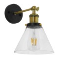 Globostar® CATHERINE 01074 Vintage Φωτιστικό Τοίχου Απλίκα Μονόφωτο Χρυσό Μεταλλικό με Γυάλινη Καμπάνα Φ18 x Μ26 x Π14.5 x Υ25cm Globostar® CATHERINE 01074 Vintage Φωτιστικό Τοίχου Απλίκα Μονόφωτο Χρυσό Μεταλλικό με Γυάλινη Καμπάνα Φ18 x Μ26 x Π14.5 x Υ25cm