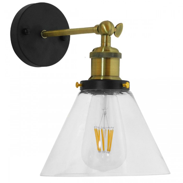 Globostar® CATHERINE 01074 Vintage Φωτιστικό Τοίχου Απλίκα Μονόφωτο Χρυσό Μεταλλικό με Γυάλινη Καμπάνα Φ18 x Μ26 x Π14.5 x Υ25cm Globostar® CATHERINE 01074 Vintage Φωτιστικό Τοίχου Απλίκα Μονόφωτο Χρυσό Μεταλλικό με Γυάλινη Καμπάνα Φ18 x Μ26 x Π14.5 x Υ25cm