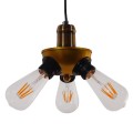 GloboStar® COPPER 01076 Vintage Ιndustrial Κρεμαστό Φωτιστικό Οροφής Τρίφωτο Χρυσό Μεταλλικό Φ12 x Y13cm GloboStar® COPPER 01076 Vintage Ιndustrial Κρεμαστό Φωτιστικό Οροφής Τρίφωτο Χρυσό Μεταλλικό Φ12 x Y13cm