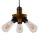 GloboStar® COPPER 01076 Vintage Ιndustrial Κρεμαστό Φωτιστικό Οροφής Τρίφωτο Χρυσό Μεταλλικό Φ12 x Y13cm GloboStar® COPPER 01076 Vintage Ιndustrial Κρεμαστό Φωτιστικό Οροφής Τρίφωτο Χρυσό Μεταλλικό Φ12 x Y13cm