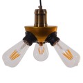 GloboStar® COPPER 01076 Vintage Ιndustrial Κρεμαστό Φωτιστικό Οροφής Τρίφωτο Χρυσό Μεταλλικό Φ12 x Y13cm GloboStar® COPPER 01076 Vintage Ιndustrial Κρεμαστό Φωτιστικό Οροφής Τρίφωτο Χρυσό Μεταλλικό Φ12 x Y13cm