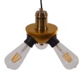 GloboStar® COPPER 01076 Vintage Ιndustrial Κρεμαστό Φωτιστικό Οροφής Τρίφωτο Χρυσό Μεταλλικό Φ12 x Y13cm GloboStar® COPPER 01076 Vintage Ιndustrial Κρεμαστό Φωτιστικό Οροφής Τρίφωτο Χρυσό Μεταλλικό Φ12 x Y13cm