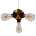 GloboStar® COPPER 01076 Vintage Ιndustrial Κρεμαστό Φωτιστικό Οροφής Τρίφωτο Χρυσό Μεταλλικό Φ12 x Y13cm GloboStar® COPPER 01076 Vintage Ιndustrial Κρεμαστό Φωτιστικό Οροφής Τρίφωτο Χρυσό Μεταλλικό Φ12 x Y13cm