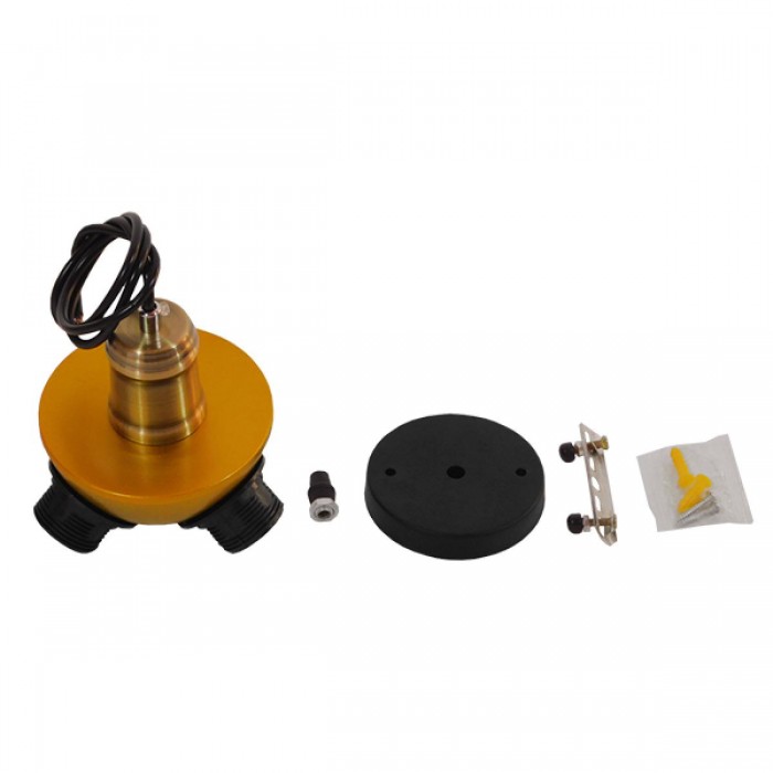 GloboStar® COPPER 01076 Vintage Ιndustrial Κρεμαστό Φωτιστικό Οροφής Τρίφωτο Χρυσό Μεταλλικό Φ12 x Y13cm GloboStar® COPPER 01076 Vintage Ιndustrial Κρεμαστό Φωτιστικό Οροφής Τρίφωτο Χρυσό Μεταλλικό Φ12 x Y13cm