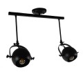 GloboStar® CANNES 01081 Μοντέρνο Φωτιστικό Οροφής Δίφωτο Μαύρο Μεταλλικό Ράγα Μ61 x Π12 x Υ48cm GloboStar® CANNES 01081 Μοντέρνο Φωτιστικό Οροφής Δίφωτο Μαύρο Μεταλλικό Ράγα Μ61 x Π12 x Υ48cm