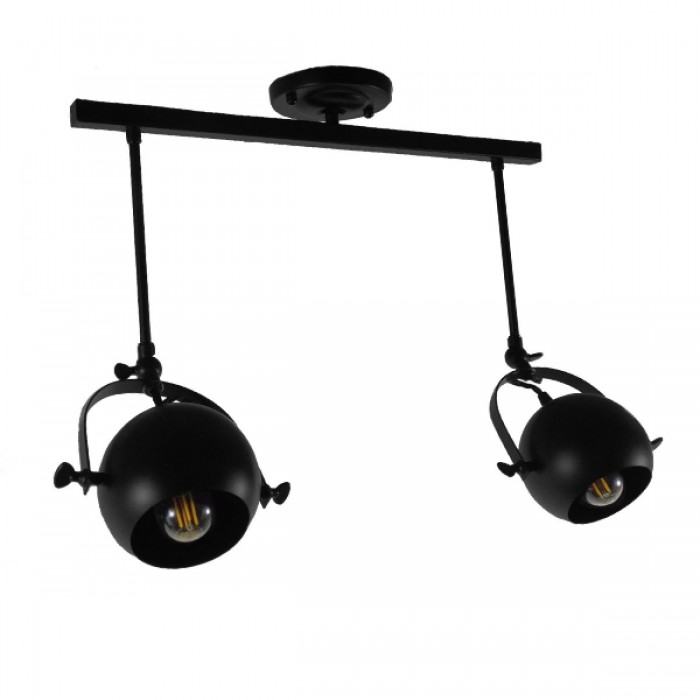 GloboStar® CANNES 01081 Μοντέρνο Φωτιστικό Οροφής Δίφωτο Μαύρο Μεταλλικό Ράγα Μ61 x Π12 x Υ48cm GloboStar® CANNES 01081 Μοντέρνο Φωτιστικό Οροφής Δίφωτο Μαύρο Μεταλλικό Ράγα Μ61 x Π12 x Υ48cm