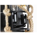 GloboStar® BARBOSA 01083 Vintage Industrial Φωτιστικό Τοίχου Απλίκα Δίφωτο Μαύρο Μεταλλικό Πλέγμα με Μπεζ Σχοινί Μ12 x Π19 x Υ28cm GloboStar® BARBOSA 01083 Vintage Industrial Φωτιστικό Τοίχου Απλίκα Δίφωτο Μαύρο Μεταλλικό Πλέγμα με Μπεζ Σχοινί Μ12 x Π19 x Υ28cm