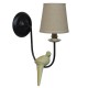 GloboStar® DOVE 01084 Vintage Φωτιστικό Τοίχου Απλίκα Μονόφωτο Μαύρο Μεταλλικό με Υφασμάτινο Μπεζ Καπέλο Φ16 x Μ35 x Π16 x Υ45cm GloboStar® DOVE 01084 Vintage Φωτιστικό Τοίχου Απλίκα Μονόφωτο Μαύρο Μεταλλικό με Υφασμάτινο Μπεζ Καπέλο Φ16 x Μ35 x Π16 x Υ45cm