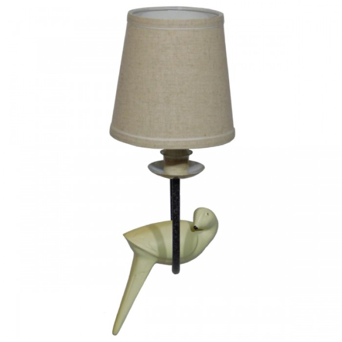 GloboStar® DOVE 01084 Vintage Φωτιστικό Τοίχου Απλίκα Μονόφωτο Μαύρο Μεταλλικό με Υφασμάτινο Μπεζ Καπέλο Φ16 x Μ35 x Π16 x Υ45cm GloboStar® DOVE 01084 Vintage Φωτιστικό Τοίχου Απλίκα Μονόφωτο Μαύρο Μεταλλικό με Υφασμάτινο Μπεζ Καπέλο Φ16 x Μ35 x Π16 x Υ45cm