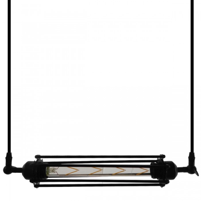 GloboStar® TUBE 01085 Vintage Industrial Κρεμαστό Φωτιστικό Οροφής Μαύρο Μεταλλικό Μ43 x Π11 x Υ11cm GloboStar® TUBE 01085 Vintage Industrial Κρεμαστό Φωτιστικό Οροφής Μαύρο Μεταλλικό Μ43 x Π11 x Υ11cm