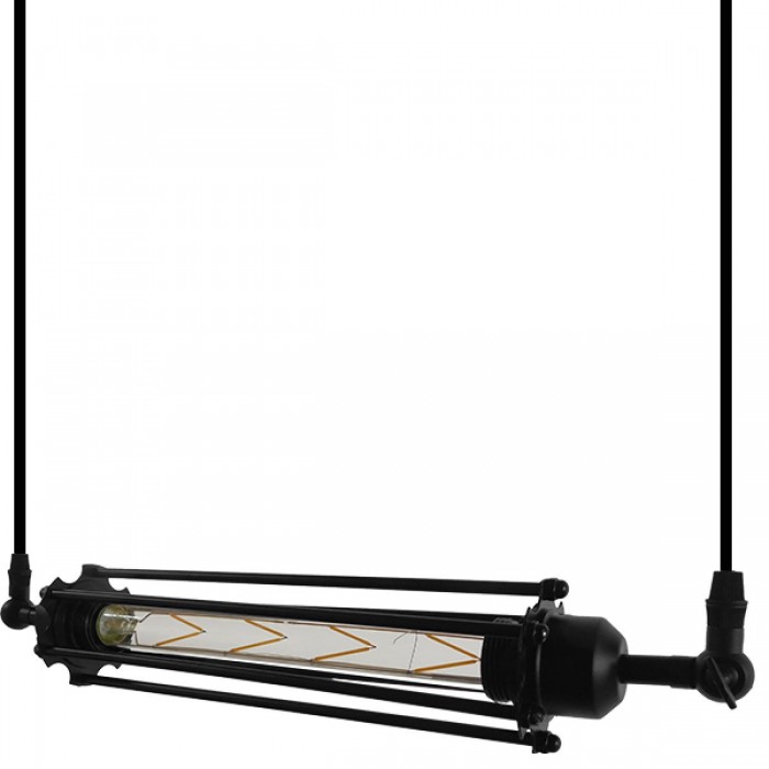 GloboStar® TUBE 01085 Vintage Industrial Κρεμαστό Φωτιστικό Οροφής Μαύρο Μεταλλικό Μ43 x Π11 x Υ11cm GloboStar® TUBE 01085 Vintage Industrial Κρεμαστό Φωτιστικό Οροφής Μαύρο Μεταλλικό Μ43 x Π11 x Υ11cm