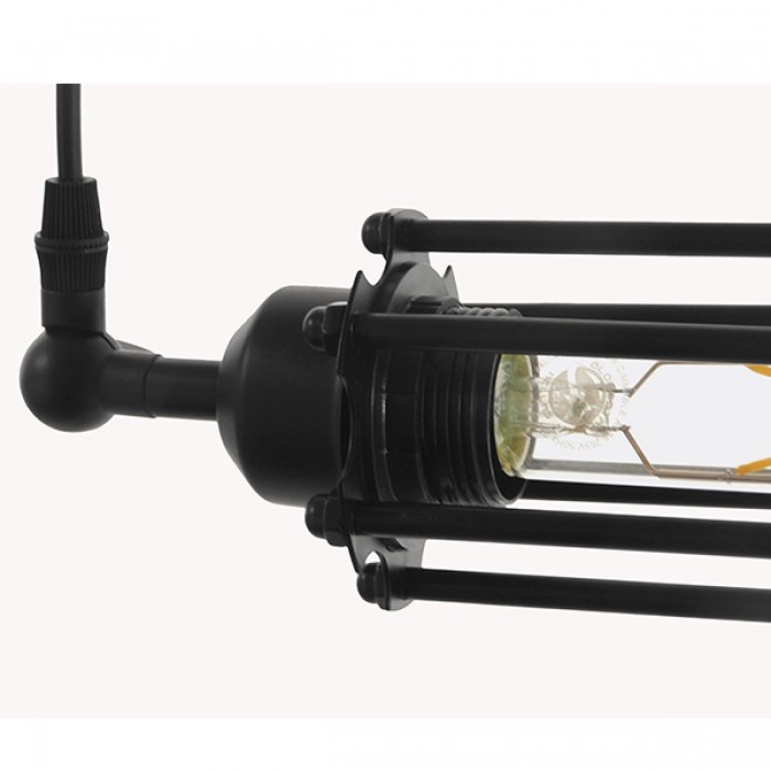 GloboStar® TUBE 01085 Vintage Industrial Κρεμαστό Φωτιστικό Οροφής Μαύρο Μεταλλικό Μ43 x Π11 x Υ11cm GloboStar® TUBE 01085 Vintage Industrial Κρεμαστό Φωτιστικό Οροφής Μαύρο Μεταλλικό Μ43 x Π11 x Υ11cm