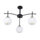 GloboStar® LUNA 01087 Μοντέρνο Φωτιστικό Οροφής Τρίφωτο Μαύρο Μεταλλικό με Λευκό Γυαλί Φ45 x Y39cm GloboStar® LUNA 01087 Μοντέρνο Φωτιστικό Οροφής Τρίφωτο Μαύρο Μεταλλικό με Λευκό Γυαλί Φ45 x Y39cm