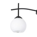 GloboStar® LUNA 01087 Μοντέρνο Φωτιστικό Οροφής Τρίφωτο Μαύρο Μεταλλικό με Λευκό Γυαλί Φ45 x Y39cm GloboStar® LUNA 01087 Μοντέρνο Φωτιστικό Οροφής Τρίφωτο Μαύρο Μεταλλικό με Λευκό Γυαλί Φ45 x Y39cm