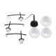 GloboStar® LUNA 01087 Μοντέρνο Φωτιστικό Οροφής Τρίφωτο Μαύρο Μεταλλικό με Λευκό Γυαλί Φ45 x Y39cm GloboStar® LUNA 01087 Μοντέρνο Φωτιστικό Οροφής Τρίφωτο Μαύρο Μεταλλικό με Λευκό Γυαλί Φ45 x Y39cm