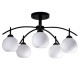 GloboStar® LUNA 01088 Μοντέρνο Φωτιστικό Οροφής Πολύφωτο Μαύρο Μεταλλικό με Λευκό Γυαλί Φ63 x Y39cm GloboStar® LUNA 01088 Μοντέρνο Φωτιστικό Οροφής Πολύφωτο Μαύρο Μεταλλικό με Λευκό Γυαλί Φ63 x Y39cm