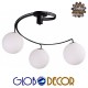 GloboStar® SELINA 01089 Μοντέρνο Φωτιστικό Οροφής Τρίφωτο Μαύρο Μεταλλικό με Λευκό Γυαλί Φ60 x Y45cm GloboStar® SELINA 01089 Μοντέρνο Φωτιστικό Οροφής Τρίφωτο Μαύρο Μεταλλικό με Λευκό Γυαλί Φ60 x Y45cm