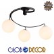 GloboStar® SELINA 01089 Μοντέρνο Φωτιστικό Οροφής Τρίφωτο Μαύρο Μεταλλικό με Λευκό Γυαλί Φ60 x Y45cm GloboStar® SELINA 01089 Μοντέρνο Φωτιστικό Οροφής Τρίφωτο Μαύρο Μεταλλικό με Λευκό Γυαλί Φ60 x Y45cm