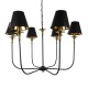 GloboStar® LIMI 01092 Vintage Industrial Κρεμαστό Φωτιστικό Οροφής Πολύφωτο Μαύρο Μεταλλικό Πολυέλαιος με Καπέλο Φ100 x Y65cm