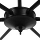 GloboStar® LIMI 01092 Vintage Industrial Κρεμαστό Φωτιστικό Οροφής Πολύφωτο Μαύρο Μεταλλικό Πολυέλαιος με Καπέλο Φ100 x Y65cm