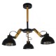 GloboStar® OLD SCHOOL 01093 Μοντέρνο Industrial Φωτιστικό Οροφής Τρίφωτο Μαύρο Μεταλλικό με Φυσικό Ξύλο Καμπάνα Φ75 x Y38cm GloboStar® OLD SCHOOL 01093 Μοντέρνο Industrial Φωτιστικό Οροφής Τρίφωτο Μαύρο Μεταλλικό με Φυσικό Ξύλο Καμπάνα Φ75 x Y38cm