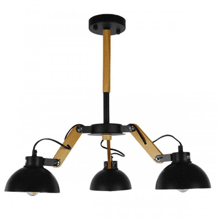 GloboStar® OLD SCHOOL 01093 Μοντέρνο Industrial Φωτιστικό Οροφής Τρίφωτο Μαύρο Μεταλλικό με Φυσικό Ξύλο Καμπάνα Φ75 x Y38cm GloboStar® OLD SCHOOL 01093 Μοντέρνο Industrial Φωτιστικό Οροφής Τρίφωτο Μαύρο Μεταλλικό με Φυσικό Ξύλο Καμπάνα Φ75 x Y38cm