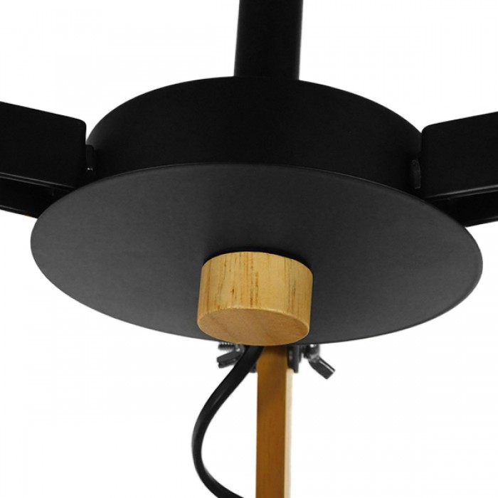 GloboStar® OLD SCHOOL 01093 Μοντέρνο Industrial Φωτιστικό Οροφής Τρίφωτο Μαύρο Μεταλλικό με Φυσικό Ξύλο Καμπάνα Φ75 x Y38cm GloboStar® OLD SCHOOL 01093 Μοντέρνο Industrial Φωτιστικό Οροφής Τρίφωτο Μαύρο Μεταλλικό με Φυσικό Ξύλο Καμπάνα Φ75 x Y38cm