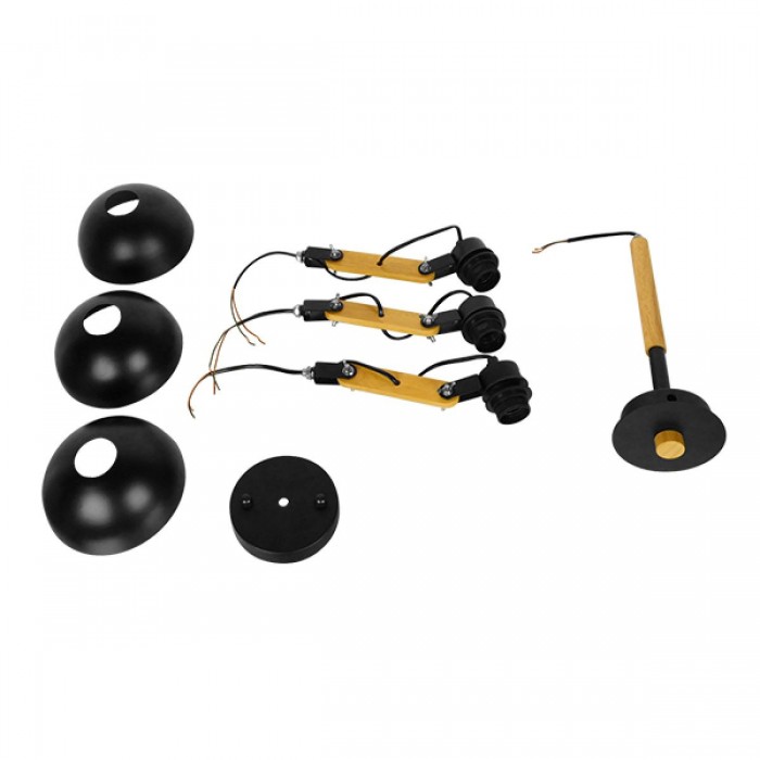 GloboStar® OLD SCHOOL 01093 Μοντέρνο Industrial Φωτιστικό Οροφής Τρίφωτο Μαύρο Μεταλλικό με Φυσικό Ξύλο Καμπάνα Φ75 x Y38cm GloboStar® OLD SCHOOL 01093 Μοντέρνο Industrial Φωτιστικό Οροφής Τρίφωτο Μαύρο Μεταλλικό με Φυσικό Ξύλο Καμπάνα Φ75 x Y38cm