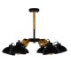 GloboStar® OLD SCHOOL 01094 Μοντέρνο Φωτιστικό Οροφής Πολύφωτο Μαύρο Μεταλλικό με Φυσικό Ξύλο Καμπάνα Φ75 x Y38cm GloboStar® OLD SCHOOL 01094 Μοντέρνο Φωτιστικό Οροφής Πολύφωτο Μαύρο Μεταλλικό με Φυσικό Ξύλο Καμπάνα Φ75 x Y38cm