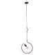 GloboStar® LIBBY 01095-1 Μοντέρνο Κρεμαστό Παιδικό Φωτιστικό Οροφής Μονόφωτο 1 x E27 Κόκκινο Μεταλλικό Φ28 x Υ100cm