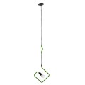 GloboStar® LIBBY 01096-1 Μοντέρνο Κρεμαστό Παιδικό Φωτιστικό Οροφής Μονόφωτο 1 x E27 Πράσινο Μεταλλικό Φ31 x Υ100cm