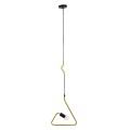 GloboStar® LIBBY 01097-1 Μοντέρνο Κρεμαστό Παιδικό Φωτιστικό Οροφής Μονόφωτο 1 x E27 Κίτρινο Μεταλλικό Φ31 x Υ100cm