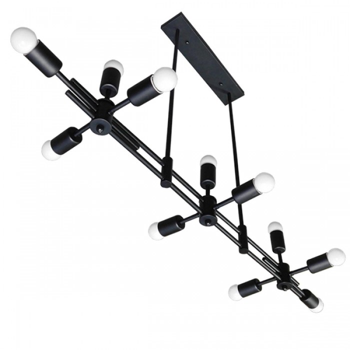GloboStar® FERUM 01098 Μοντέρνο Industrial Φωτιστικό Οροφής Πολύφωτο Μαύρο Μεταλλικό Ράγα Μ113 x Π26 x Υ85cm GloboStar® FERUM 01098 Μοντέρνο Industrial Φωτιστικό Οροφής Πολύφωτο Μαύρο Μεταλλικό Ράγα Μ113 x Π26 x Υ85cm