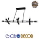 GloboStar® FERUM 01098 Μοντέρνο Industrial Φωτιστικό Οροφής Πολύφωτο Μαύρο Μεταλλικό Ράγα Μ113 x Π26 x Υ85cm GloboStar® FERUM 01098 Μοντέρνο Industrial Φωτιστικό Οροφής Πολύφωτο Μαύρο Μεταλλικό Ράγα Μ113 x Π26 x Υ85cm