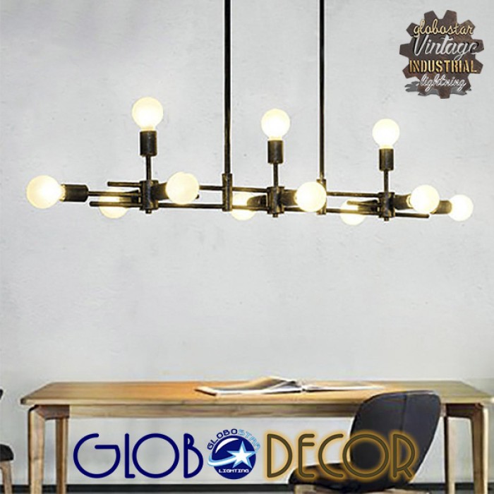 GloboStar® FERUM 01098 Μοντέρνο Industrial Φωτιστικό Οροφής Πολύφωτο Μαύρο Μεταλλικό Ράγα Μ113 x Π26 x Υ85cm GloboStar® FERUM 01098 Μοντέρνο Industrial Φωτιστικό Οροφής Πολύφωτο Μαύρο Μεταλλικό Ράγα Μ113 x Π26 x Υ85cm