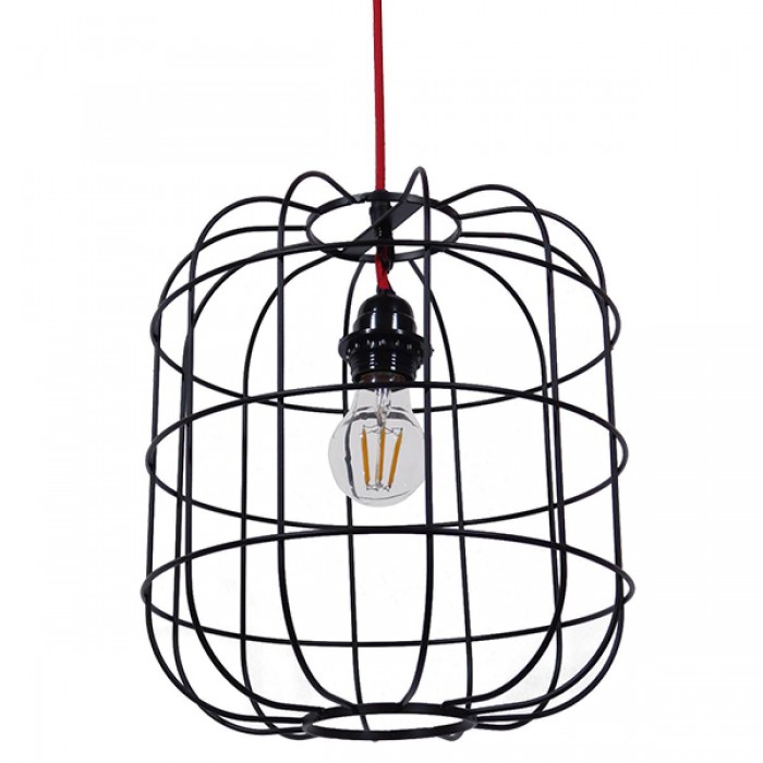 GloboStar® PARROT 01099 Μοντέρνο Industrial Κρεμαστό Φωτιστικό Οροφής Μονόφωτο Μαύρο Μεταλλικό Πλέγμα Φ30 x Y35cm GloboStar® PARROT 01099 Μοντέρνο Industrial Κρεμαστό Φωτιστικό Οροφής Μονόφωτο Μαύρο Μεταλλικό Πλέγμα Φ30 x Y35cm